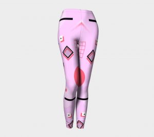Pink Retro Pattern Leggings