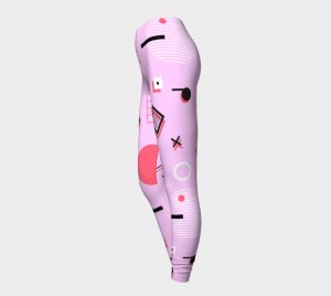 Pink Retro Pattern Leggings