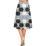 Checkered Pattern Crepe Skirt