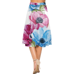 Colorful Flower Crepe Skirt