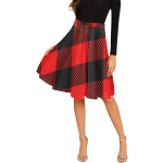 Fashionable Checkered Pleated Midi Skirt