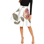 Women's Floral 3-D Pleated Midi Skirt