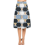 Checkered Pattern Crepe Skirt