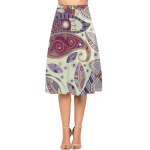 Paisley Print Crepe Skirt