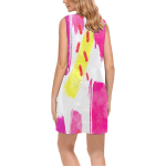 Colorful Sleeveless V-Neck Dress