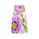 Dominant Floral Print Crepe Skirt