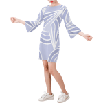 Glamorous Pattern Bell Sleeve Dress