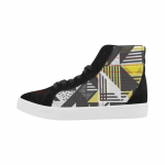 Classic Pattern High Top Canvas Sneakers