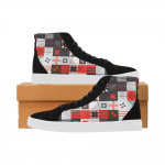 Geometric High Top Canvas Sneakers