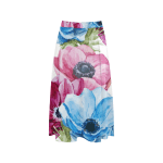 Colorful Flower Crepe Skirt
