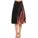 Fire Pattern Crepe Skirt
