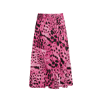 Pink Panther Pattern Crepe Skirt