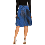 Women's Blue Ocean Pleated Midi Skirt