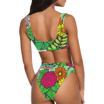 Floral Life High-Waisted Bikini Swimsuit