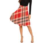 Stylish Checkered Pleated Midi Skirt
