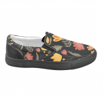 Floral With Black Slip On Shoes