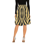 Women's Tiger Pattern Pleated Midi Skirt