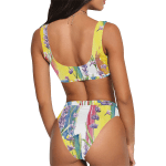Floral Colorful High-Waisted Bikini Swimsuit