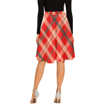 Eye Catchy Checkered Pleated Midi Skirt