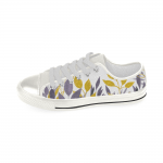 White Floral Canvas Sneakers