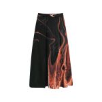 Fire Pattern Crepe Skirt