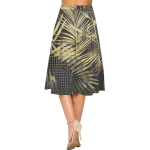 Women's Palm Plant Printed Crepe Skirt