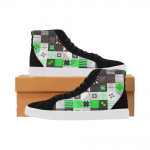 Geometric High Top Canvas Sneakers
