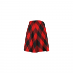 Checkered Pattern Mini Skater Skirt