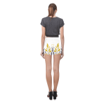 Floral Print Skinny Shorts