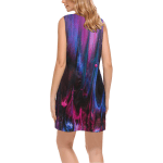 Popular Colorful Sleeveless V-Neck Dress