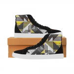 Classic Pattern High Top Canvas Sneakers