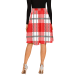 Classy Checkered Pleated Midi Skirt