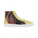 Fire Pattern High Top Canvas Sneakers