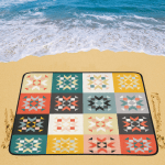 Geometric Pattern Foldable Beach Mat