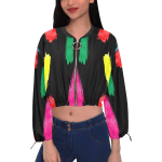 Colorful Patch Cropped Jacket