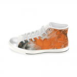 Burning Paint High Top Canvas Sneakers