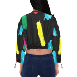 Colorful Patch Cropped Jacket