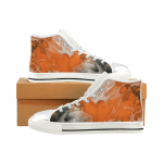 Burning Paint High Top Canvas Sneakers