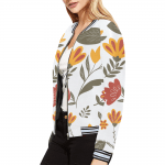 Beautiful Floral Casual Stripes Jacket