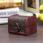 Vintage Wooden Jewellery Case Classical Container Ring Necklace Earring Bracelet Display Storage Box Holder Clasp Closure Design 1