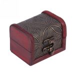 Vintage Wooden Jewellery Case Classical Container Ring Necklace Earring Bracelet Display Storage Box Holder Clasp Closure Design 4